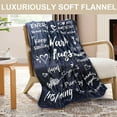thumbnail image 6 of Blue Blanket Fleece Throw Blanket，Soft Fuzzy Flannel Throw Blanket for Couch Sofa Bed and Office Napping,Inspirational Cozy Warm Blanket，Throw Blankets Gifts for Adults，All Season 50" x 60", 6 of 6