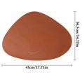 thumbnail image 3 of Coofit Faux Leather Placemat Waterproof Triangular Table Mat Table Placemat for Kitchen, 3 of 10
