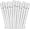 Clear, variant on 12PCS Reusable Clear Pink Glitter Straws, 11" Long Hard Plastic Tumbler Drinking Straws with Cleaning Brush