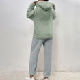 thumbnail image 3 of Womens Fleece Hoodies Pajamas Set Winter Fluffy Jogger Sets Loungewear Pjs 2 Piece Plush Sleepwear Nightwear, 3 of 6