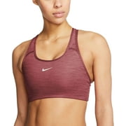 Nike Women's Womens Swoosh Dri Fit Racerback Sports Bra Brown Size X-Small