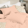 thumbnail image 2 of KOMFIT 800 Thread Count Duvet Cover set 100% Egyptian Cotton with Zipper Closure & Corner Ties 3 Pic Duvet Set Peach , Oversized Queen (100x100), 2 of 4