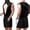 Black, variant on Mens Robes Sleeveless Hooded Bathrobe Open Front Deep V Neck Wrap Sleepwear Muscle Tank Style Loungewear with Adjustable Waist Belt Gym Boxing Apparel