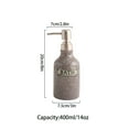 thumbnail image 3 of Qeeadeea Ceramic Lotion Dispenser, Hand Soap Dispenser, Refillable Shampoo Dispenser, Bathroom Vanity Countertop-Purple-400ml/14oz, 3 of 7