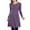 Purple, variant on Womens Long Sleeve Fall Dresses with Pockets 2025 Flowy Casual Ribbed Knit Crew Neck Knee Length Sweater Dress Wine S