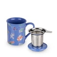 thumbnail image 3 of Pinky Up Annette Fiji Tea Mug & Infuser Ceramic Infuser Mugs, 12 oz, Flower Blue, 3 of 4