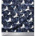 thumbnail image 1 of Soimoi Cotton Duck Fabric Leaves,Floral & Princess Cat Bird Print Fabric by The Yard 56 Inch Wide, 1 of 1