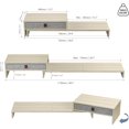 thumbnail image 3 of Dual Monitor Stand with Drawer - Adjustable - Laptop Riser for Desk Organizer. Adjustable Length and Angle Desktop Laptop Stand Office Organizer Printer, 3 of 8