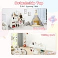 thumbnail image 5 of COZONY 2 In 1 Kids Vanity Table, Princess Makeup Vanity Desk & Chair Set, Tri-Folding Detachable Mirror & Touch Lights, 4 Open Storage Shelves & 3 Drawers, Wooden Pretend Playset, White, 5 of 8