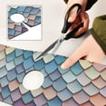 thumbnail image 6 of Yayeee Faucet Mat for Kitchen Sink 14.7" Diatomite Long Splash Guard Pad, Blue Art Pattern, 6 of 7