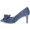 thumbnail image 2 of Journee Womens Crystol Slip On Low Stiletto Pointed Toe Evening Pumps, Widths Available, 2 of 10