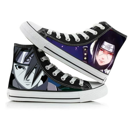 

3D Printed Unisex Anime Naruto Akatsuki Canvas Shoes for Kids Teens Adults Lace up High Top Walking Running Classic Shoes Anime Itachi Sasuke Kakashi Novelty Sneakers