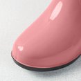 thumbnail image 5 of Ounisa Women Mid Calf Glossy PVC Rain Boots Low Block Heel Waterproof Pull On Rain Shoes Non Slip Garden Outdoor Daily Footwear, 5 of 6