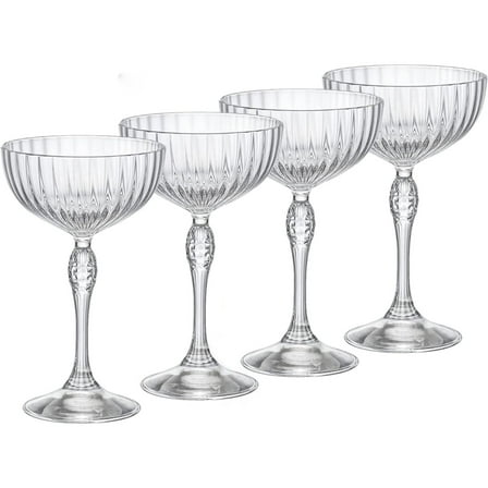 Bormioli Rocco America '20s 7.75 oz. Cocktail Coupe Glass, Set of 4