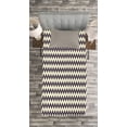 thumbnail image 3 of Ambesonne Chevron Quilted Bedspread Set 2 Pcs, Narrow Sharp Zigzags, Twin Size, Dark Blue Cream, 3 of 3