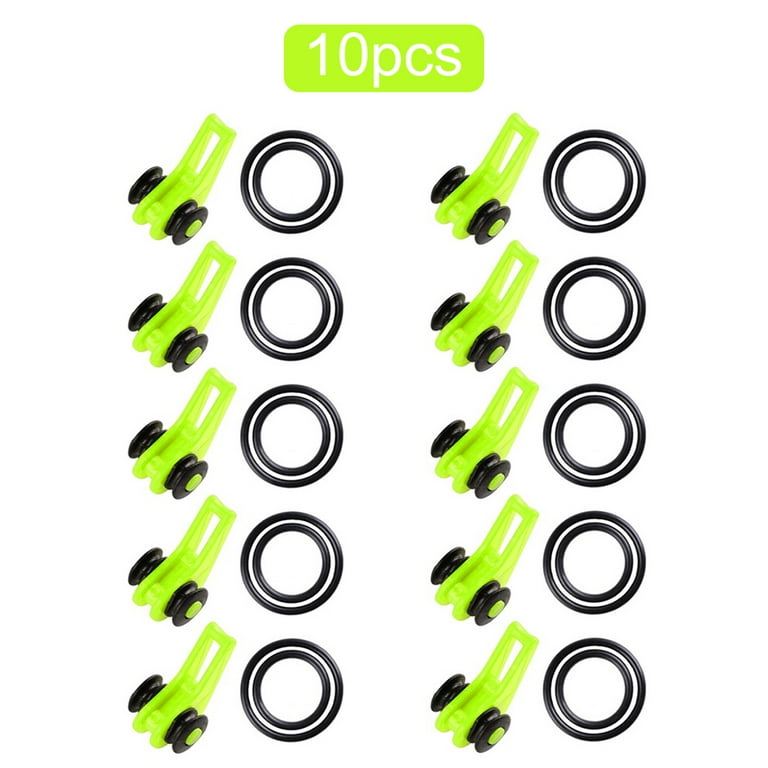 Alloet 10pcs Fishing Hook Keeper for Fishing Rod Pole Lures Safety Holders  (Green)