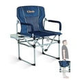 thumbnail image 1 of iClimb Chaise Pliante en Maille Compacte Robuste pour Camping avec Tablette Latérale et Poignée (Marine, 2 Pcs), 1 of 5