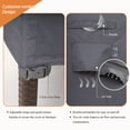 thumbnail image 5 of WJ-X3 Weather-resistant Outdoor Patio Chair Cover, 28"W x 36"D x 45"H, Gray, 5 of 9