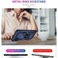 thumbnail image 6 of Dteck for Samsung A54 5G Magnetic Metal Ring Kickstand Hybrid Support Car Mount Holder Armor Heavy Duty Case Cover, Blue, 6 of 9