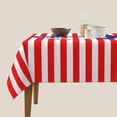 thumbnail image 5 of Nautical Anchor Red Stripes Soft Tablecloth Square Dinng Table Covers for Kitchen & Table Linens 60" x 60", 5 of 8