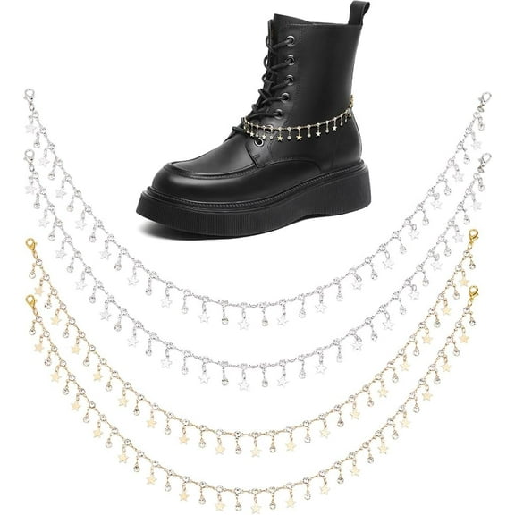 Bling Jewelry Shoe Chain Charms Luxury Tassel Bling Shoe Chains Brass Shoe Chain