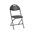 thumbnail image 2 of ZOWN Premium Commercial Fan Back Banquet Folding Chair, Black, 8 Pack, 2 of 6