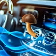 thumbnail image 4 of Black Solid Wood Mushrooms Car Solid Aromatherapy Car Vent Diffuser Set, 4 of 4