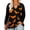 536-Bat Black, variant on Plus Size Long Sleeve Black Orange Shirts For Women 2X Halloween Crewneck Tops Raglan Pumpkin Face Pullover Color Block Tee Warm Fall Winter Blouses 2XL 18W 20W