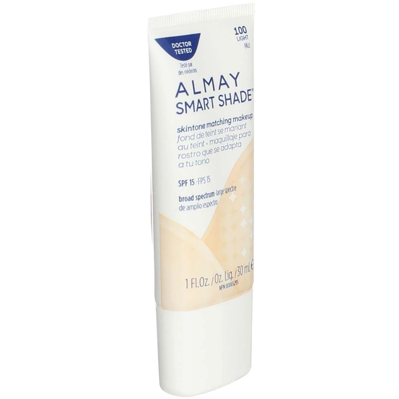 Almay Smart Shade Skin Tone Matching Makeup, Light [100] 1 oz (Pack of 2)