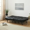 thumbnail image 3 of Mainstays Memory Foam Futon with 72" Black Faux Leather, 3 of 11