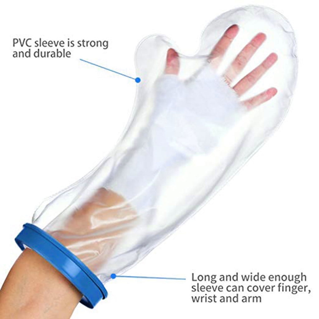 Wepro New Reusable Waterproof Adult Hand Cast Bandage Protector Clear Bathing Cover