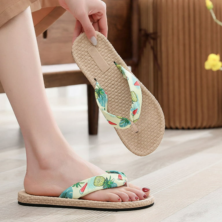 Fashion Spring And Summer Women Slippers Flip Flops Fruit Pattern