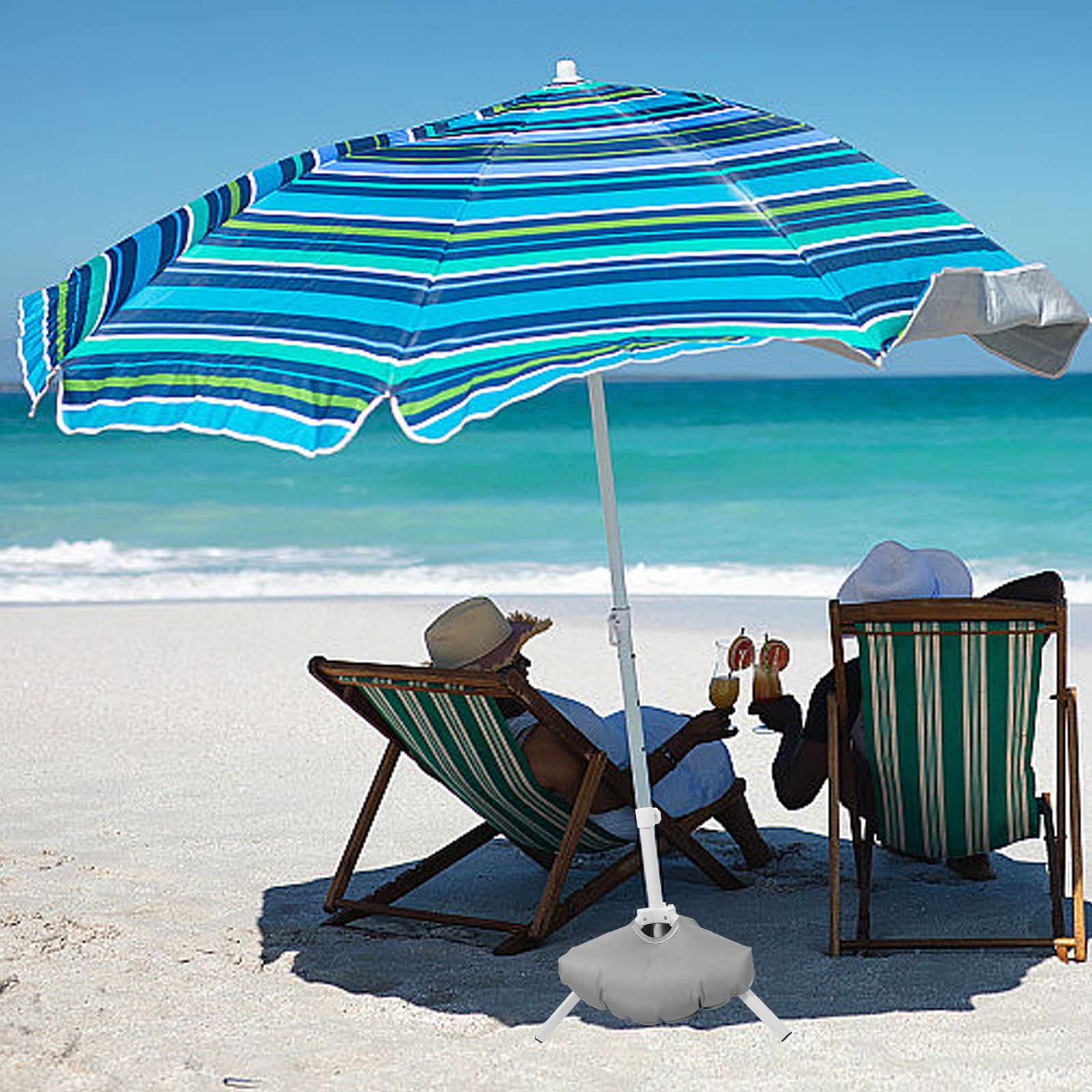 Milisten 1 Set Plastic Beach Umbrella Stand with Folding Structure for Event Planners
