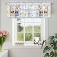 thumbnail image 3 of Valances for Windows Happy Easter Words Color Stripes Rod Pocket Short Curtain for Bathroom Living Room Bedroom Cute Gnomes 1 Panel 54x18in, 3 of 9