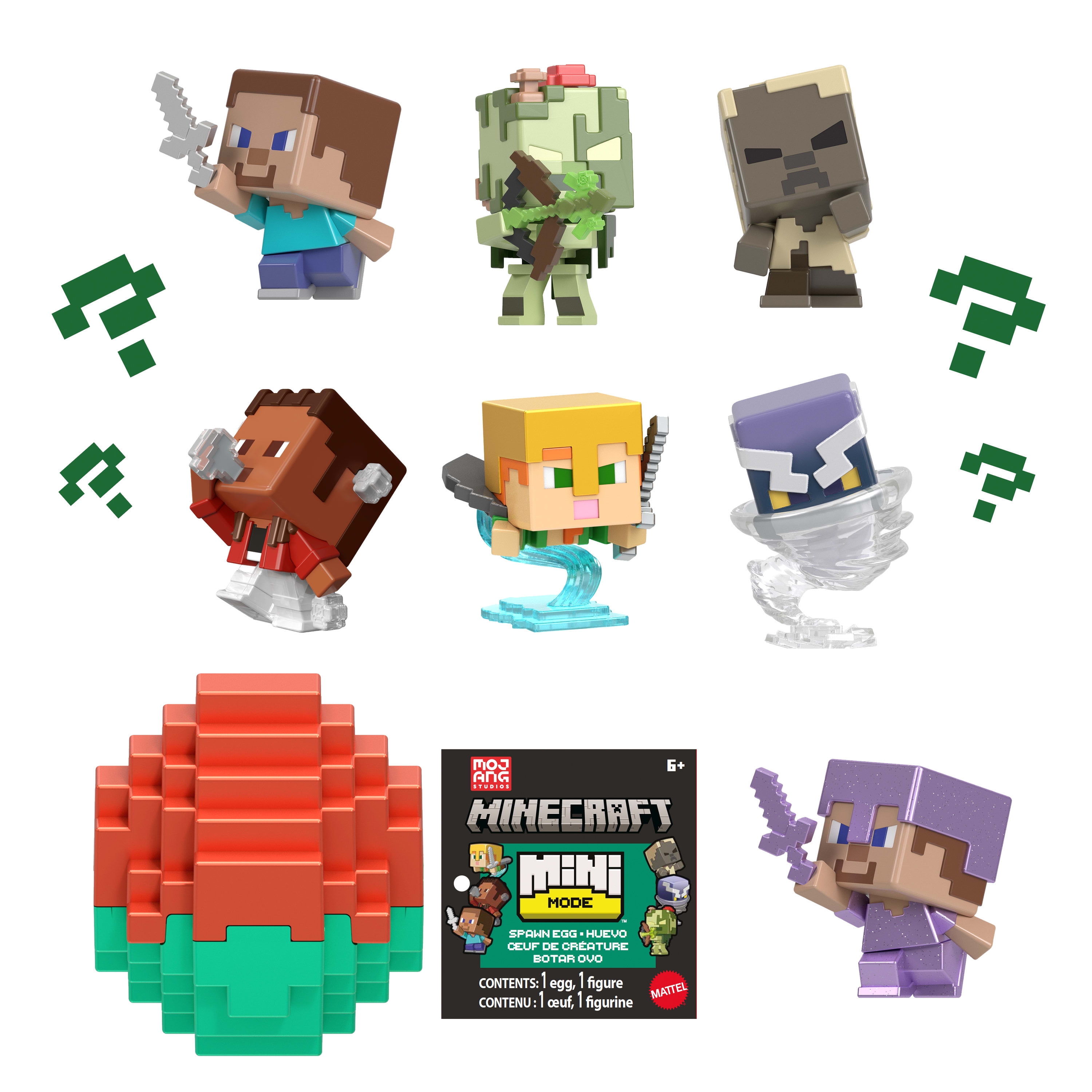 Minecraft Mini Mode Spawn Egg with Surprise Mini Figure, 1.5-inch Collectible Toy