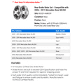 thumbnail image 2 of Rear Brake Rotor Set - Compatible with 2006 - 2011 Mercedes-Benz ML350 2007 2008 2009 2010, 2 of 2