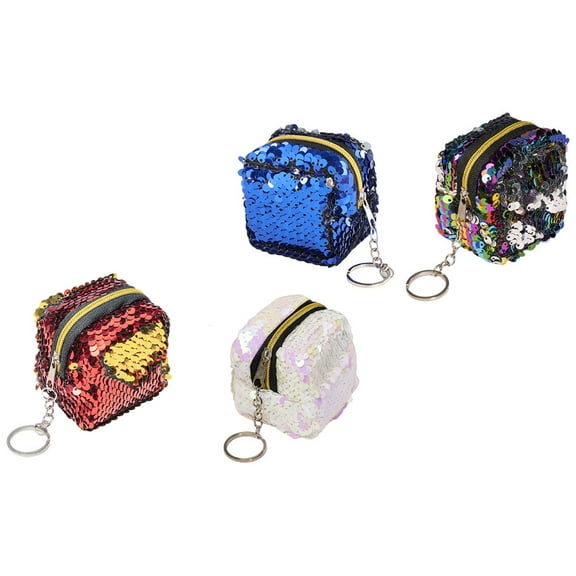 UPKOCH 4Pcs Handheld Pouch Blue Nylon Coin Storage Versatile Change Bag For Children