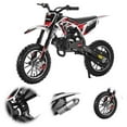 thumbnail image 2 of Seipouy 49cc Gas Dirt Bike - 2 Stroke Motorcycle with Off-Road Tires, Dual Disc Brakes & Shock Absorbers - Beginner Motocross Bike with Comfort Seat Cushion for Youth Children Riders, 2 of 9