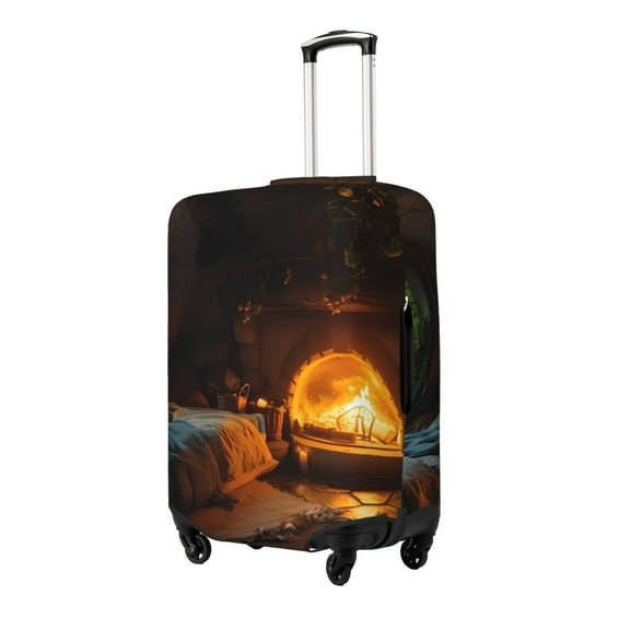 Hirioo Cozy Tree Hole Cabin for Elasticity Suitcase Cover (No luggage Included) Durable Luggage Protector Fits 18-32 Inch Luggage-Small