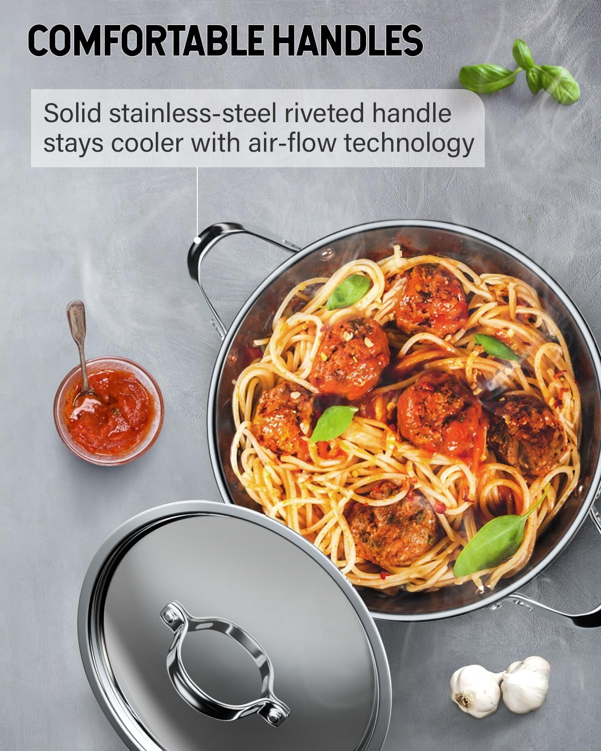 LIANYU 12QT 18/10 Stainless Steel Stock Pot with Lid, Large Soup Pot, Big  Cookware, 12 Quart Canning Pasta Pot with Measuring Mark, Tall Cooking Pot
