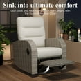 thumbnail image 5 of LayinSun Oversized Wicker Outdoor Swivel Glider Recliner with Adjustable Backrest & Footrest, Patio Reclining Lounge Chair, 5 of 7
