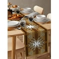 thumbnail image 6 of Brown Southwest Table Runner 70 Inches, Western Rustic Ethnic Mexican Aztec Bed Runner Dresser Scarves Tabletop for Indoor Outdoor Parties/Ceremony/Banquet, 13" x 70", 6 of 8