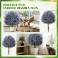 thumbnail image 6 of Xwl 2 Pack 24" Artificial Topiary Ball Trees with Lavender Flowers, UV Resistant Fake Topiary Bushes with Ground Spike, Outdoor Faux Plants for Front Door, Patio, Garden Decor (Purple), 6 of 6