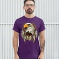 thumbnail image 3 of Tee Hunt Bald Eagle Dreamcatcher T-shirt Indigenous Native American Heritage Men's Tee, Purple, 3X-Large, 3 of 5
