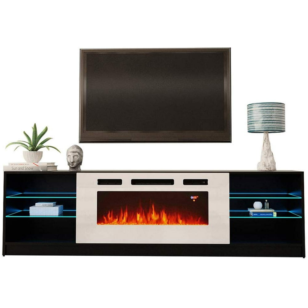 Boston WH01 Electric Fireplace Modern 79" TV Stand
