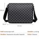 thumbnail image 2 of Men's Large Capacity Checkerboard Pattern Multi-Compartment Crossbody Bag, One, 2 of 5