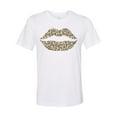 thumbnail image 1 of "Leopard Lips, Leopard Kiss Shirt, Soft Bella Tee, Leopard Shirt, Gift For Her, Trendy Shirts, Mom Shirt, Leopard Lips Shirt, Leopard Print, White, LARGE", 1 of 1