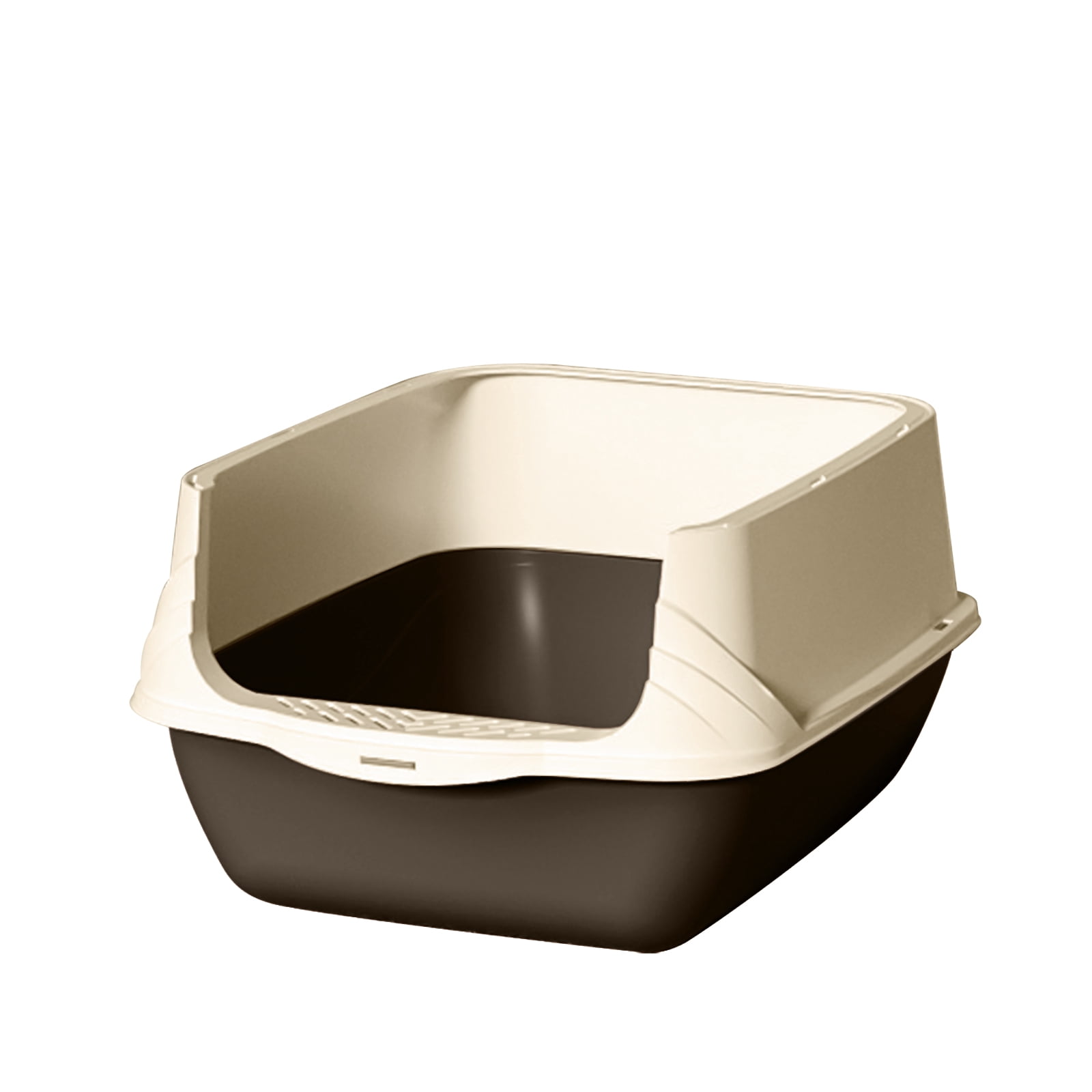 Portable Cat Litter Box with Handle, Large Space Design, Fully Enclosed Front Entry & Litter Filter Pedal, Covered Kitty Toilet for Odor Control, Black