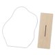 thumbnail image 1 of Espejo de maquillaje acrílico irregular para escritorio, espejo de tocador con base de madera para dormitorio D, 1 of 9