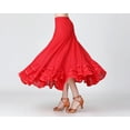 thumbnail image 2 of Whitewed Ruffle Sparkle Long Skirt Maxi Ballroom Latin Dance Practice Performance Circle Skirts, 2 of 3